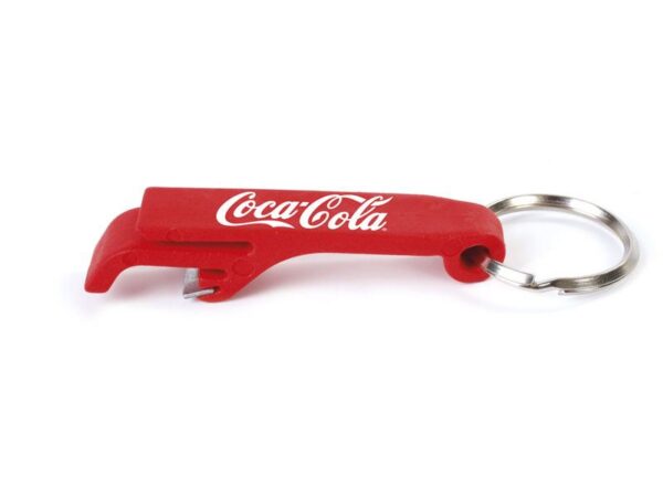 Key ring bottle opener and cans
